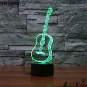 Violí Forma acrílic llums LED-3D-Llums de taula Llums de color canviant de l'escriptori del LED
