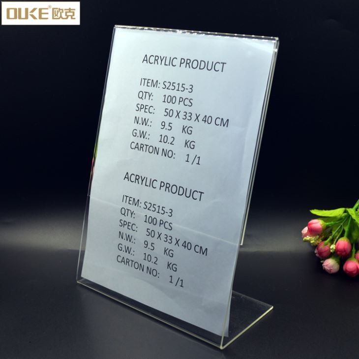 A4 Stand-up Clear Acrylic Sign Holders