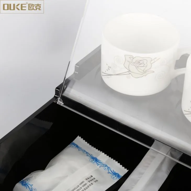 Black Acrylic Hotel Equipment With Lid